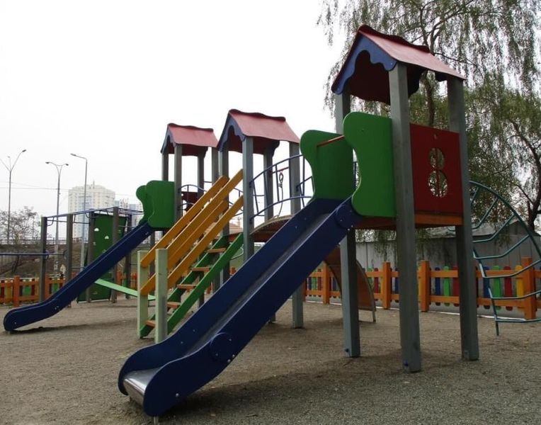 Дитячий вуличний ігровий комплекс KDG Стіна 610х477х345см фото 3