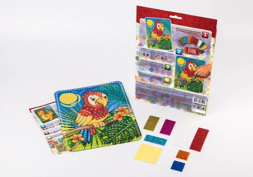 Блискуча мозаїка Danko Toys Папуга БМ-02-06 фото 2