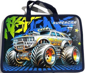Папка для зошитів Bourgeois Supercar формат А4 блискавка P0260 фото 1