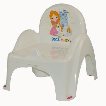 Дитячий горщик-стілець TEGA BABY "Принцеса" з музикою білий фото 1
