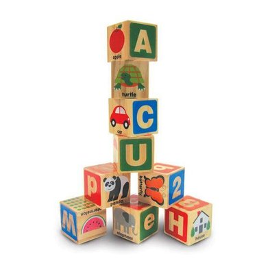 Навчальні дерев'яні кубики "Цифри / Букви" Melissa & Doug 26 шт (MD2253) фото 1
