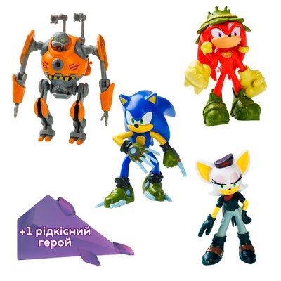 Набор игровых фигурок Sonic Prime Приключения Соника 5 фигурок 6.5 см фото 1