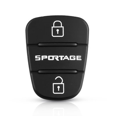Резиновые кнопки-накладки на ключ KIA Sportage (КИА Спортейдж) симметрия с лого фото 1