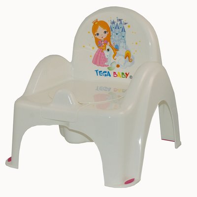 Детский горшок-стульчик TEGA BABY "Принцесса" с музыкой белый фото 1