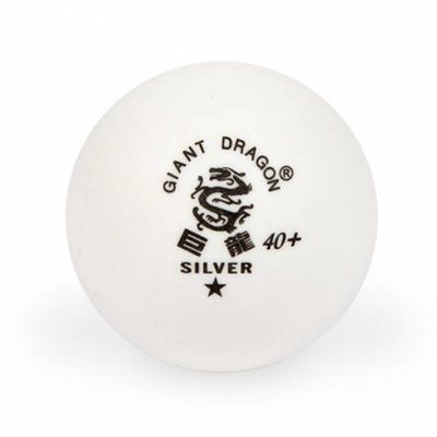 М'ячики для настільного тенісу Giant Dragon Training Silver 40+ 1 зірка 24шт білі фото 1