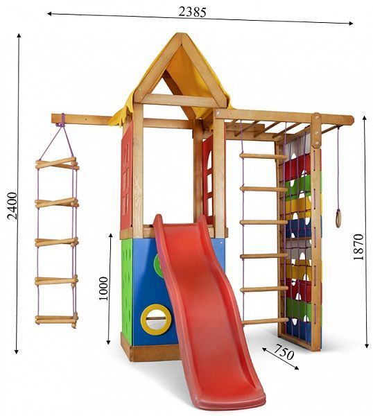 Детский уличный игровой комплекс SportBaby Babyland-23 239х180х240см фото 2