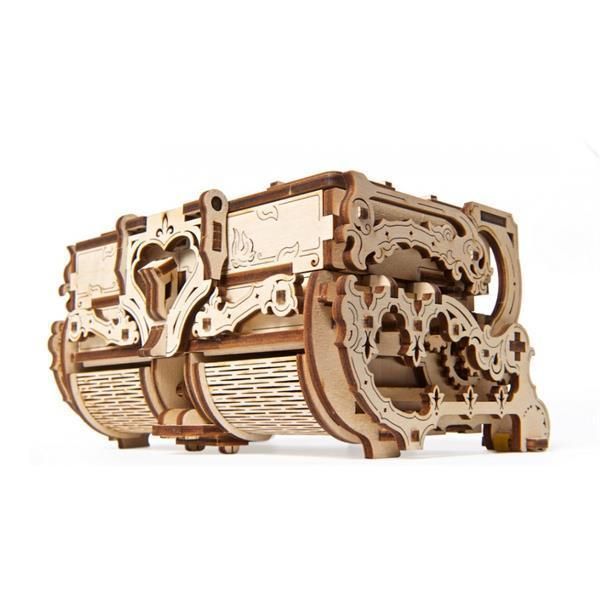 3D конструктор механічний дерев'яний Ugears Антикварна скринька 185 деталей 70089 фото 6