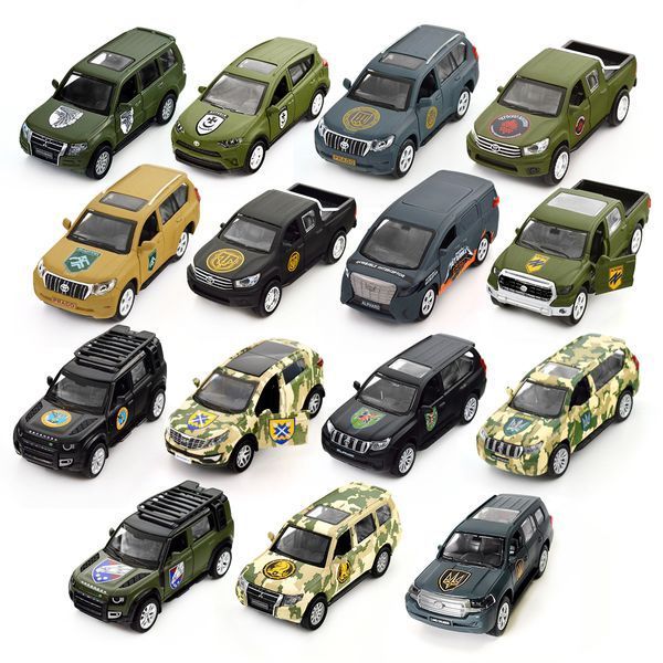 Военная машинка TechnoDrive Toyota Land Cruiser Prado &laquo;110 ОМБр&raquo;, масштаб 1:42, черный фото 4