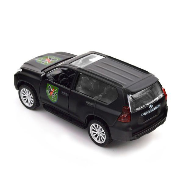 Военная машинка TechnoDrive Toyota Land Cruiser Prado &laquo;110 ОМБр&raquo;, масштаб 1:42, черный фото 10
