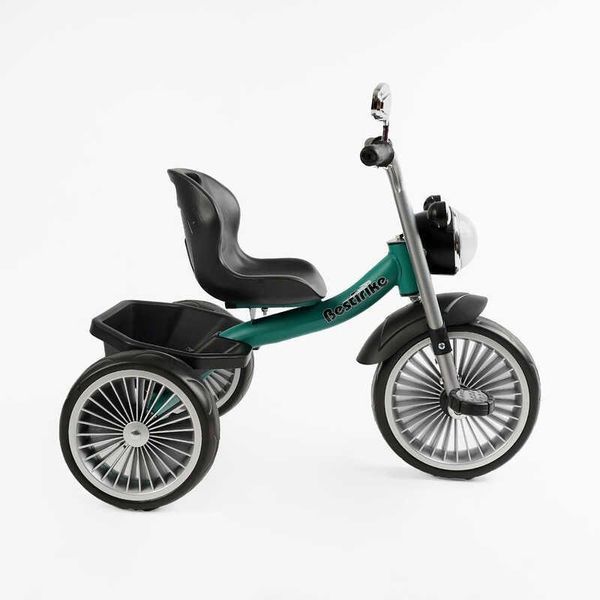 Детский трехколесный велосипед 10" Best Trike колеса EVA стальная рама световые и звуковые эффекты мятный укр BS-65010 фото 2