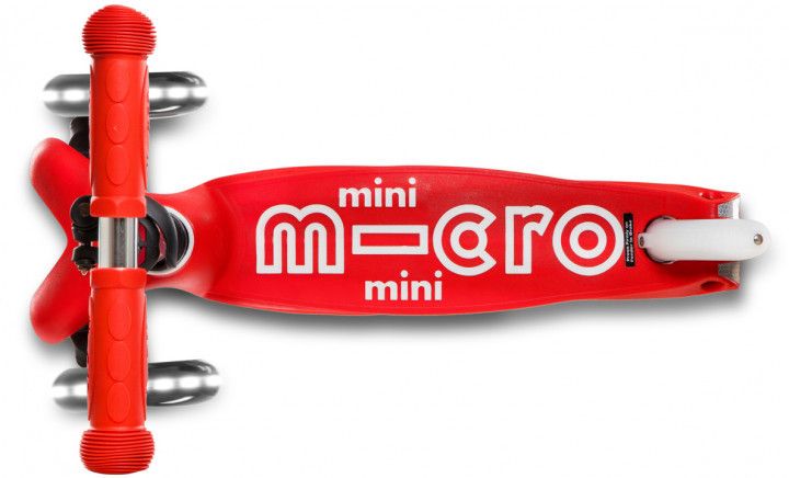 Самокат триколісний дитячий з підсвічуванням MICRO серії Mini Deluxe Червоний фото 2