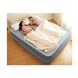 Велюровий надувний матрац для відпочинку та сну Intex подвійний з електронасосом 203х152х33см 67770 фото 4