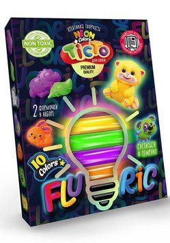Набір для ліплення Danko Toys Fluoric 10 кольорів (укр) TMD-FL10-01U фото 1