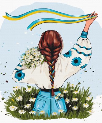 Картина за номерами BrushMe серії Патріот "Україна в квітах" ©Alla Berezovska 50х60см BS53130L фото 1