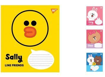 Набір учнівських зошитів Yes Line Friends формат А5, 12 арк. у косу лінійку 25 шт. 766197 фото 1