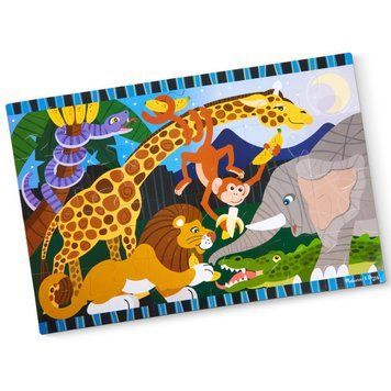 Мега - пазл гигант Melissa&Doug "Сафари" 24 элемента 90 х 60 см MD4423 фото 1