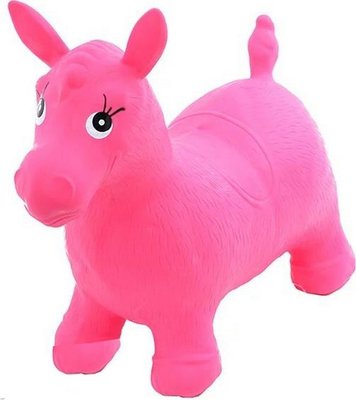 Резиновый прыгун "Пони" MS 0001 Розовый фото 1