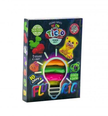 Набір для ліплення Danko Toys Fluoric 10 кольорів (укр) TMD-FL10-01U фото 1
