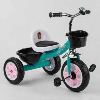 Дитячий триколісний велосипед Best Trike EVA бірюзовий колеса LM-7309 фото 1