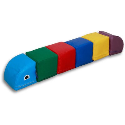 Игровой набор из мягких модулей Tia Цветная гусеница 6 элементов фото 1