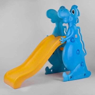 Пластикова дитяча гірка Pilsan "Dino slide" синя 140 см 06-198 фото 1