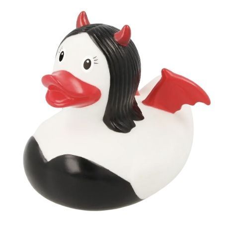 Стильна тематична гумова качечка FunnyDucks "Дьяволица" L1908 фото 5