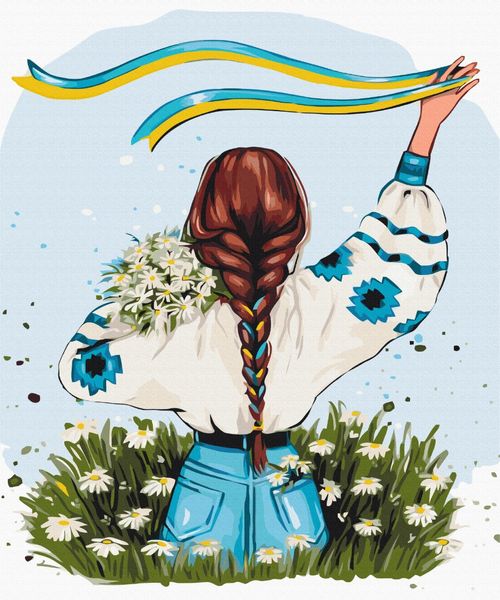 Картина по номерам BrushMe серии Патриот "Украина в цветах ©Alla Berezovska" 50х60см BS53130L фото 1
