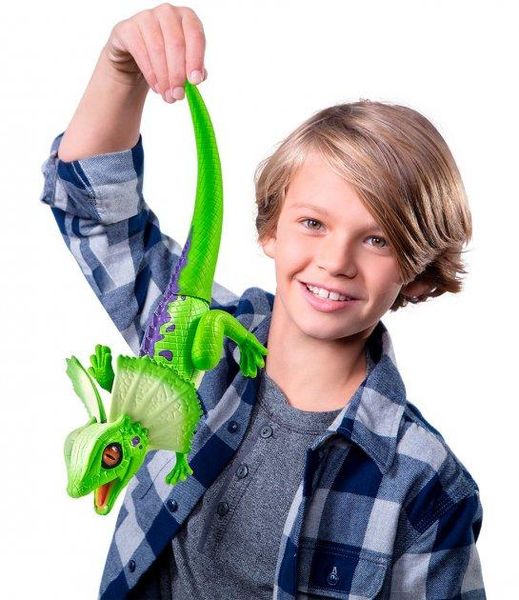 Інтерактивна роботизована іграшка серії Robo Alive "Зелена плащеносна ящірка" фото 9