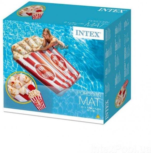 Матрас для плавания Intex Попкорн 178х124см 58779 фото 6