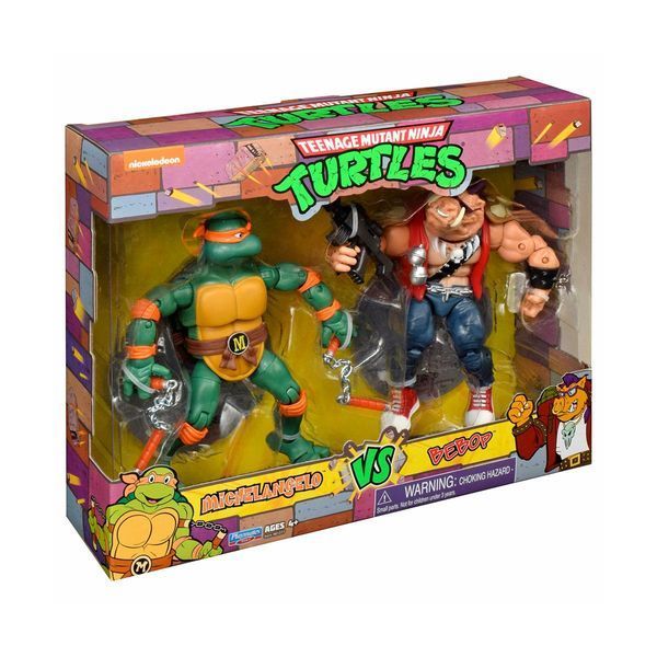Набір фігурок серії "TMNT Classic" - Мікеланджело проти Бібопа (34 артикуляції, 15 cm) фото 4