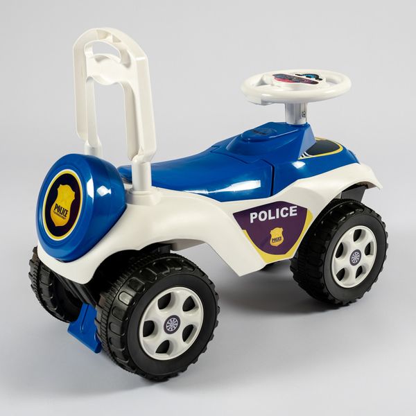 Детская машинка-каталка Doloni "Полиция" бело-синий 0141/11 фото 3
