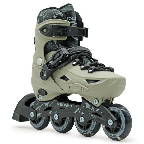 Детские раздвижные ролики 29-33 Scale Sports LF 605 подсветка колес серый фото 3