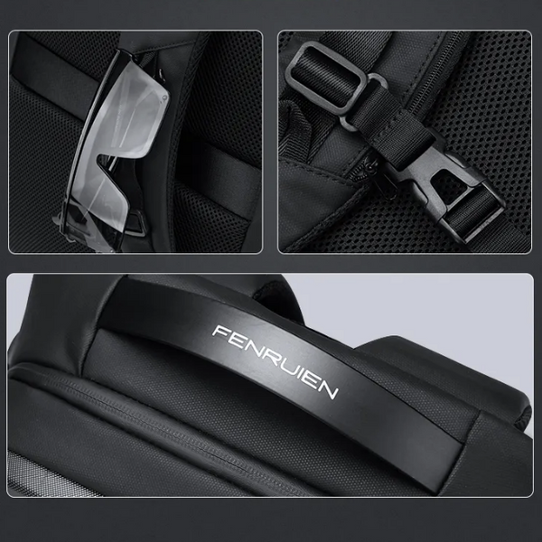 Городской рюкзак для ноутбука 17" Fenruien Сarapace Upgrade Style Dark Carbon 7386 фото 6