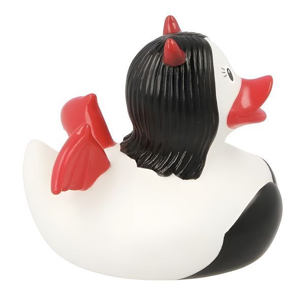 Стильна тематична гумова качечка FunnyDucks "Дьяволица" L1908 фото 2