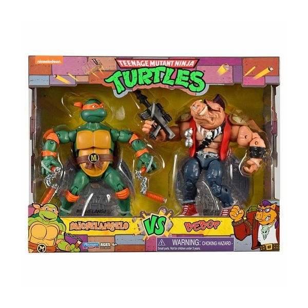 Набір фігурок серії "TMNT Classic" - Мікеланджело проти Бібопа (34 артикуляції, 15 cm) фото 5