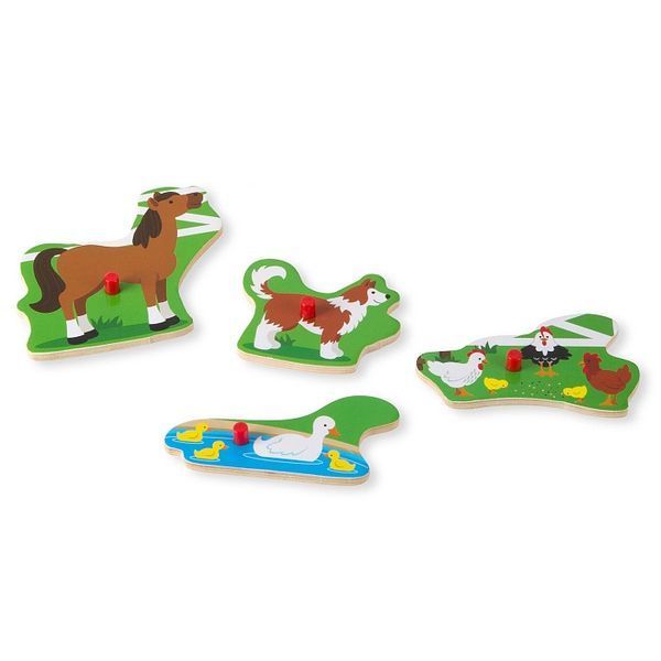 Звуковой пазл для малышей Melissa&Doug" Ферма старого Макдональдса" деревянные элементы фото 3