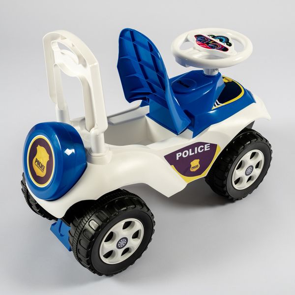 Детская машинка-каталка Doloni "Полиция" бело-синий 0141/11 фото 4