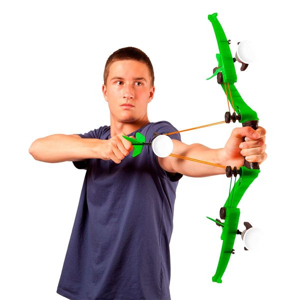 Игрушечный арбалет со стрелами на присосках серии "Air Storm" зеленый, 3 стрелы фото 4