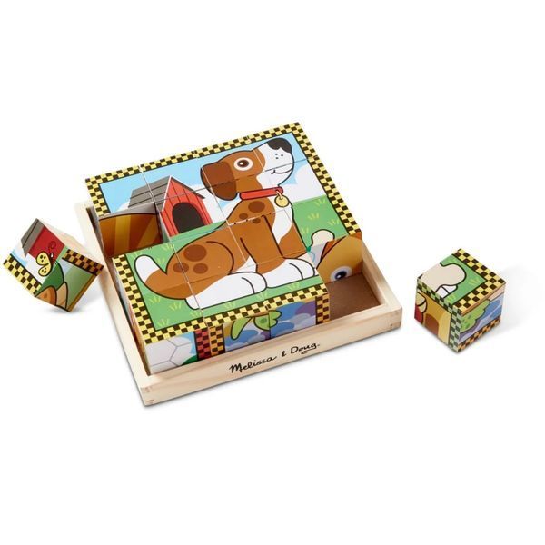 Деревянные кубики на игровой платформе "Домашние животные" Melissa&Doug 16 шт (MD3771) фото 4