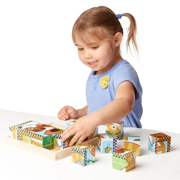 Деревянные кубики на игровой платформе "Домашние животные" Melissa&Doug 16 шт (MD3771) фото 8