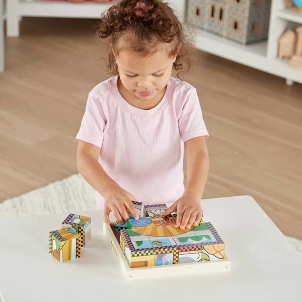 Деревянные кубики на игровой платформе "Домашние животные" Melissa&Doug 16 шт (MD3771) фото 2