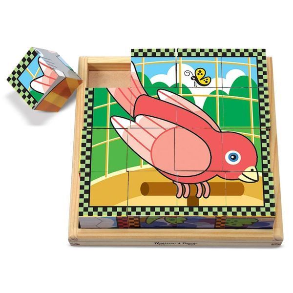 Деревянные кубики на игровой платформе "Домашние животные" Melissa&Doug 16 шт (MD3771) фото 5