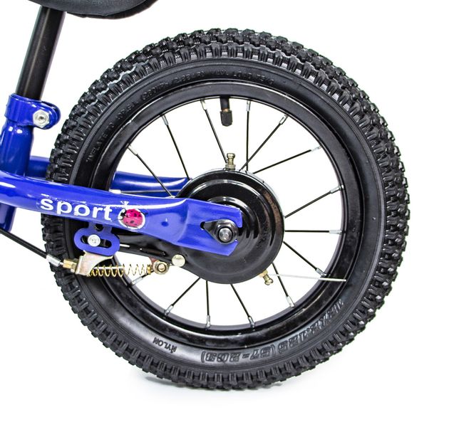 Беговел Scale Sports с надувными колесами 12 дюймов и ручным тормозом Синий фото 3