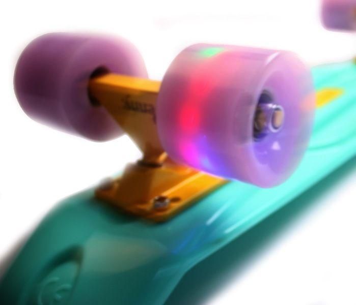 Классический пенниборд для девочек с подсветкой колес серии Pastel Бирюзовый цвет фото 5