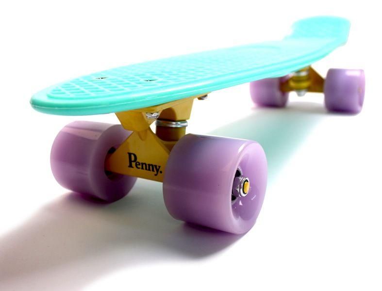 Классический пенниборд для девочек с подсветкой колес серии Pastel Бирюзовый цвет фото 3