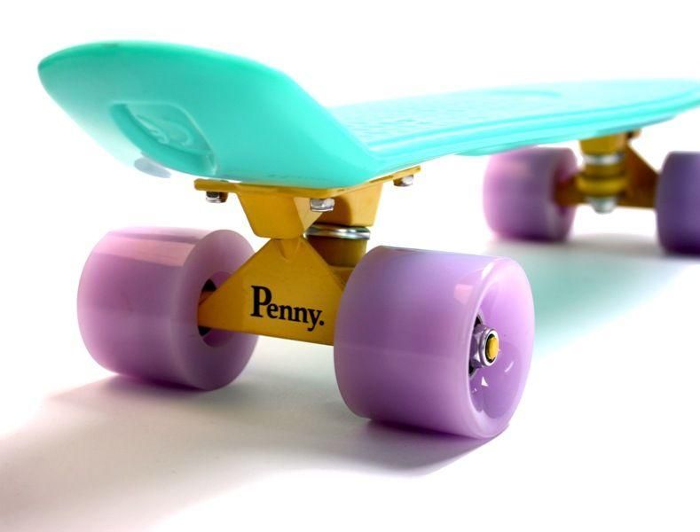 Класичний пенніборд для дівчат "Pastel Series" з підсвічуванням коліс Бірюзовий колір фото 4