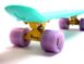 Класичний пенніборд для дівчат "Pastel Series" з підсвічуванням коліс Бірюзовий колір фото 4
