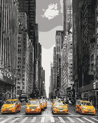 Картина за номерами BrushMe "Таксі Нью-Йорка" 40х50см BS9386 фото 1