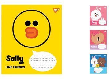 Набір учнівських зошитів Yes Line Friends формат А5, 12 арк. в лінійку 25 шт. 766203 фото 1