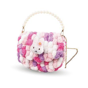 Набір для творчості для дівчинки від 6 років BrushMe Pom Pom Bag &laquo;Рожевий зайчик&raquo; круглий фото 1